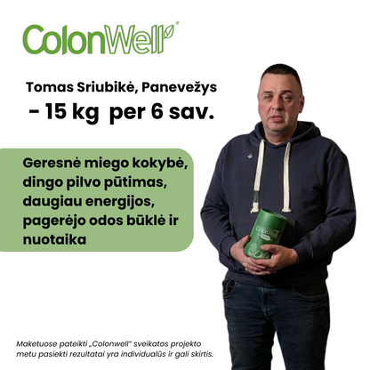 2 vnt. Colonwell Active (su vaisiais ir vitaminais) 350 g. + DOVANA šaltalankių aliejus