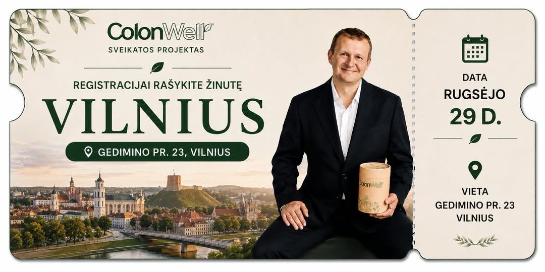 ColonWell paskaita Vilniuje, rugsėjo 29 d.
