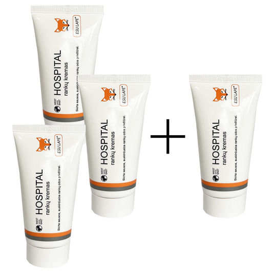 3 + 1 Rankų kremas HOSPITAL,ESU LAPĖ , 50 g